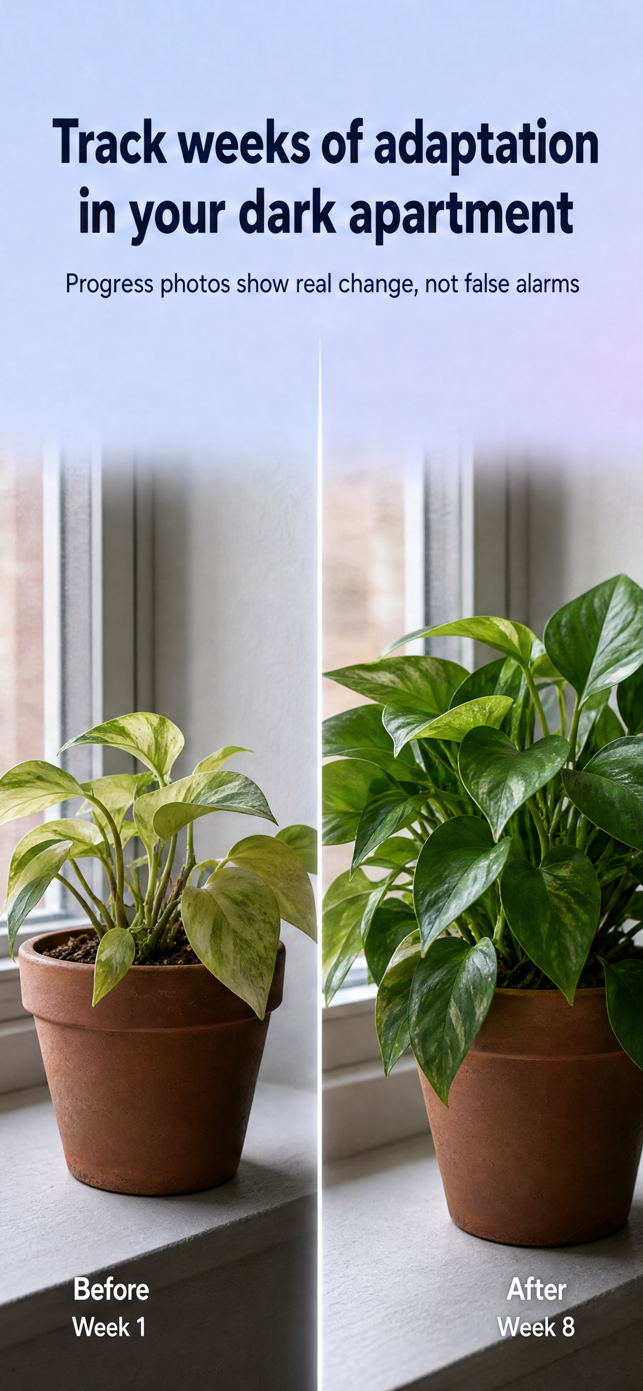 Track weeks of adaptation in your dark apartment