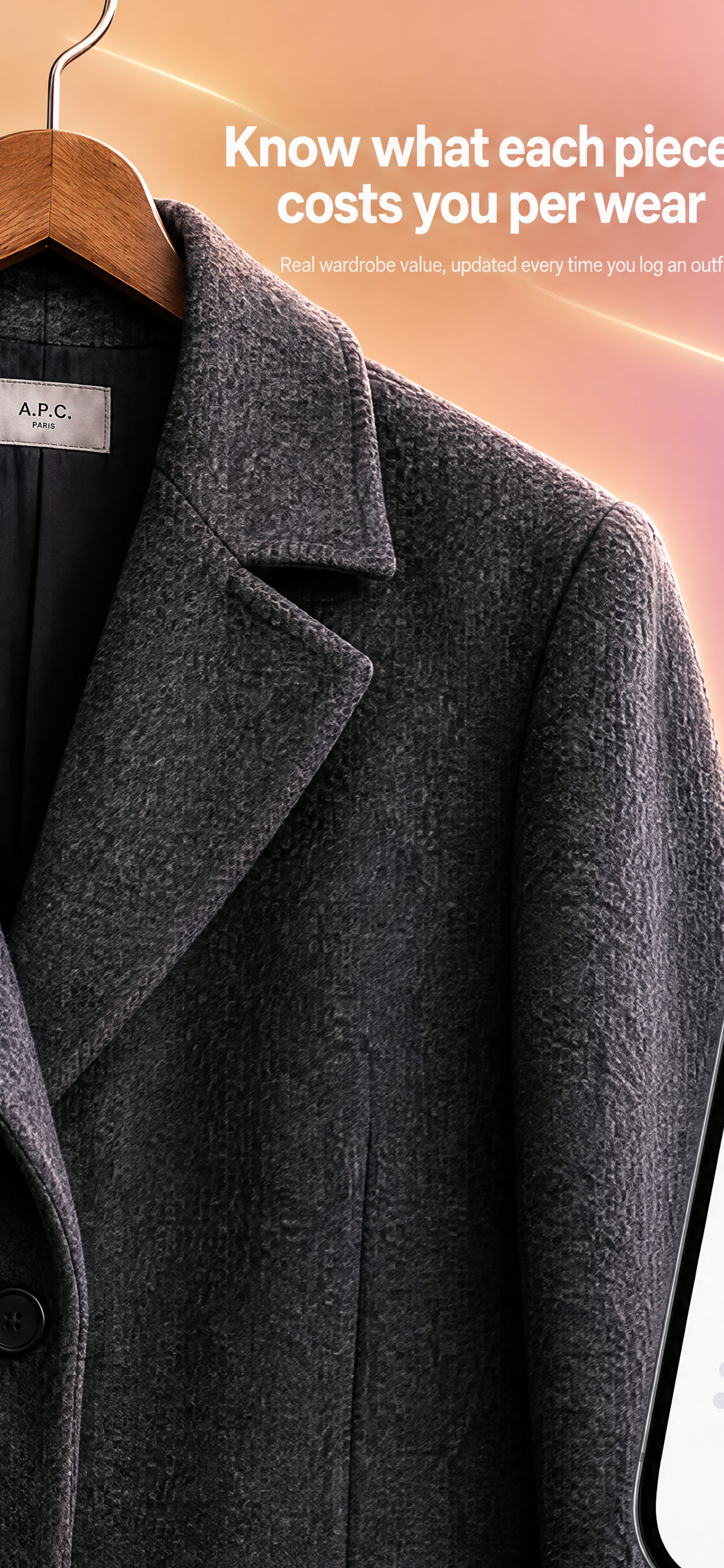 Know what each piece costs you per wear