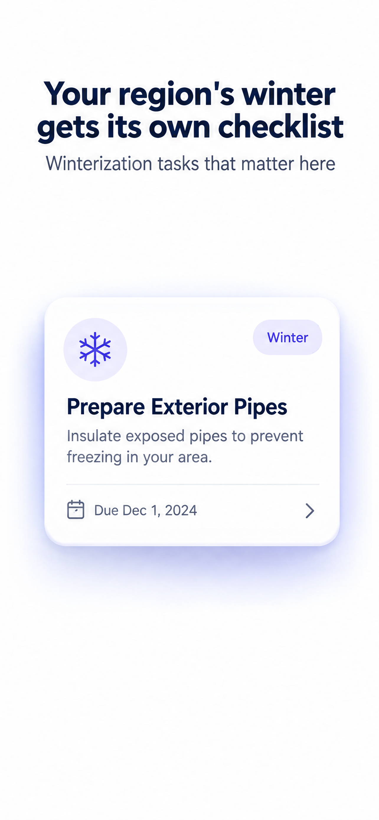 Your region's winter gets its own checklist