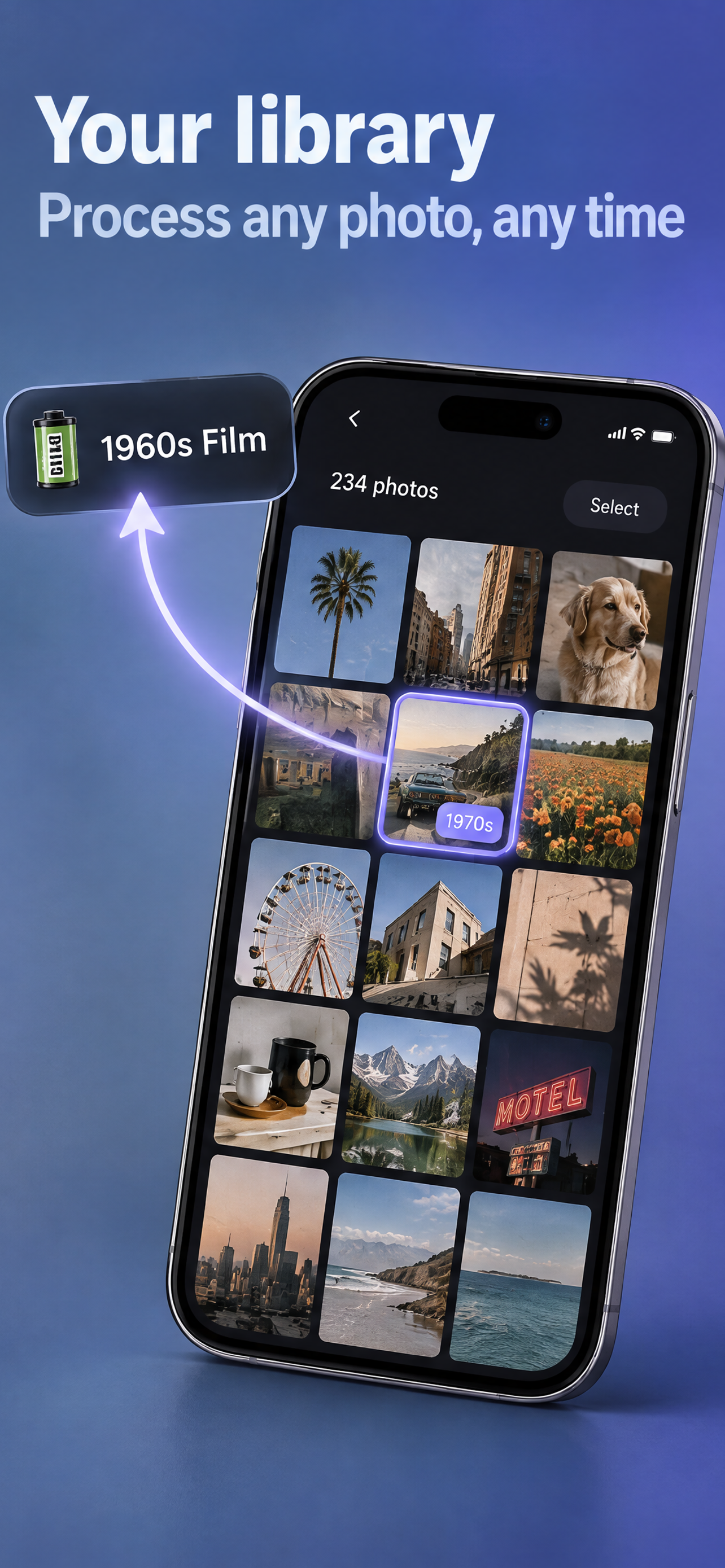 Your library Process any photo, any time