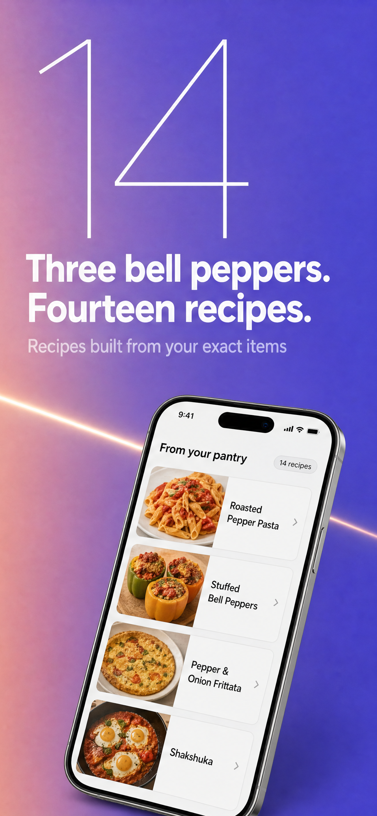 Three bell peppers. Fourteen recipes.