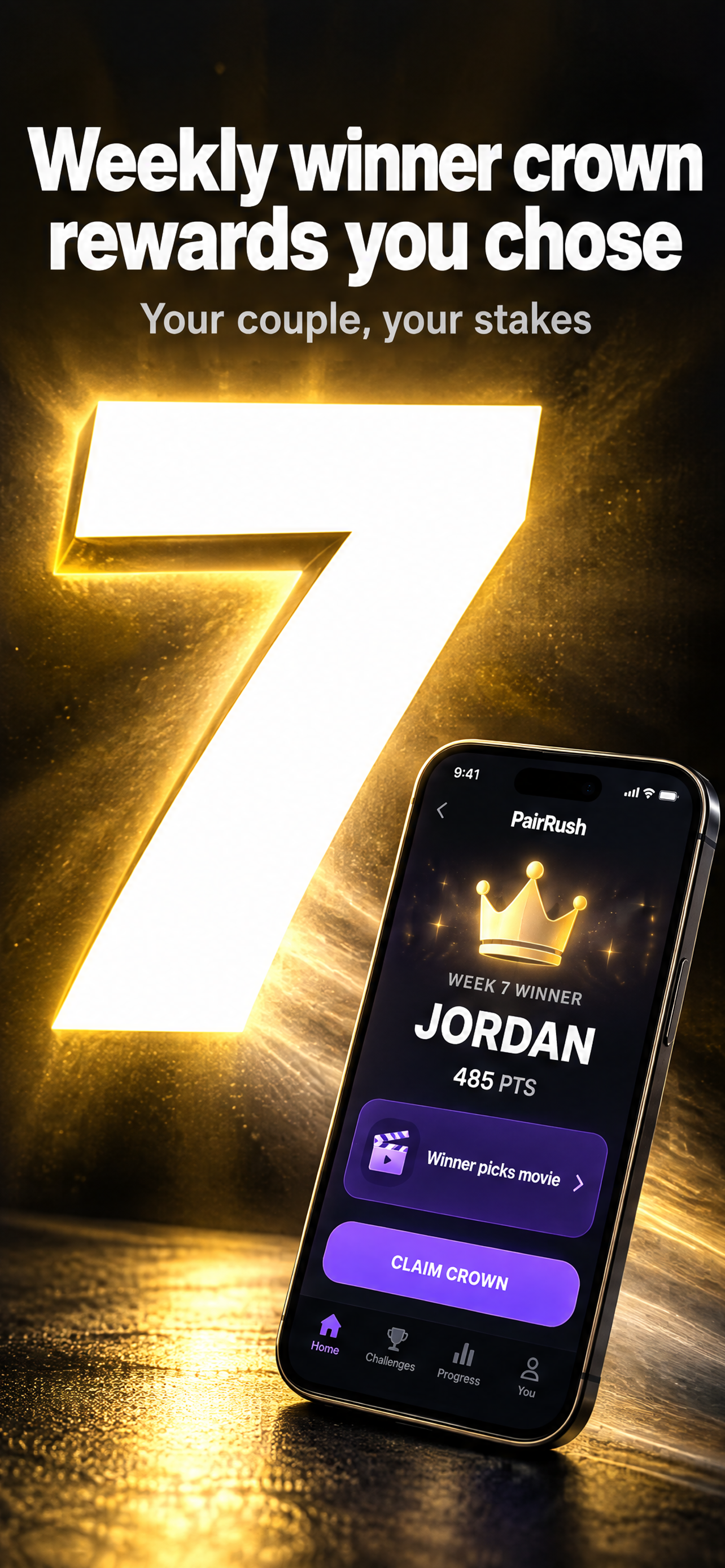 Weekly winner crown rewards you chose